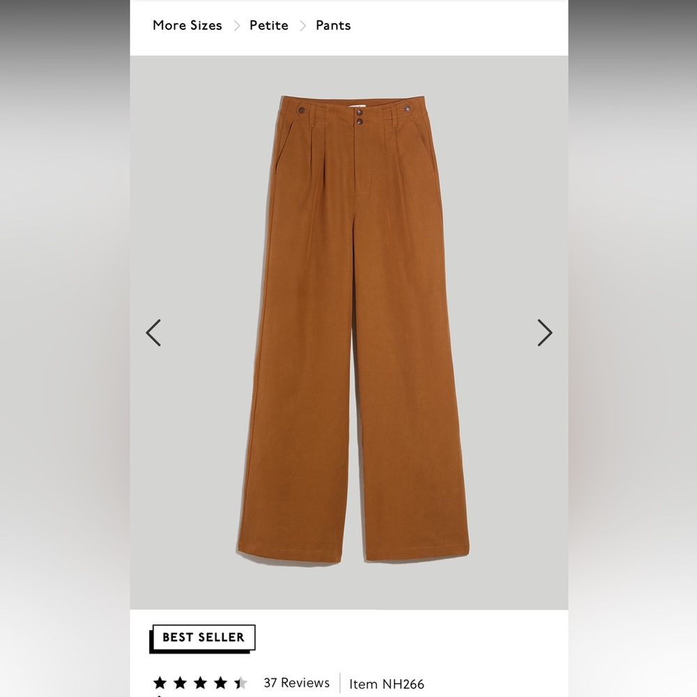 Madewell petite Harlow wide leg pant